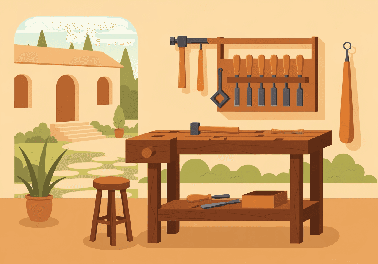 Monastery work and craftsmanship